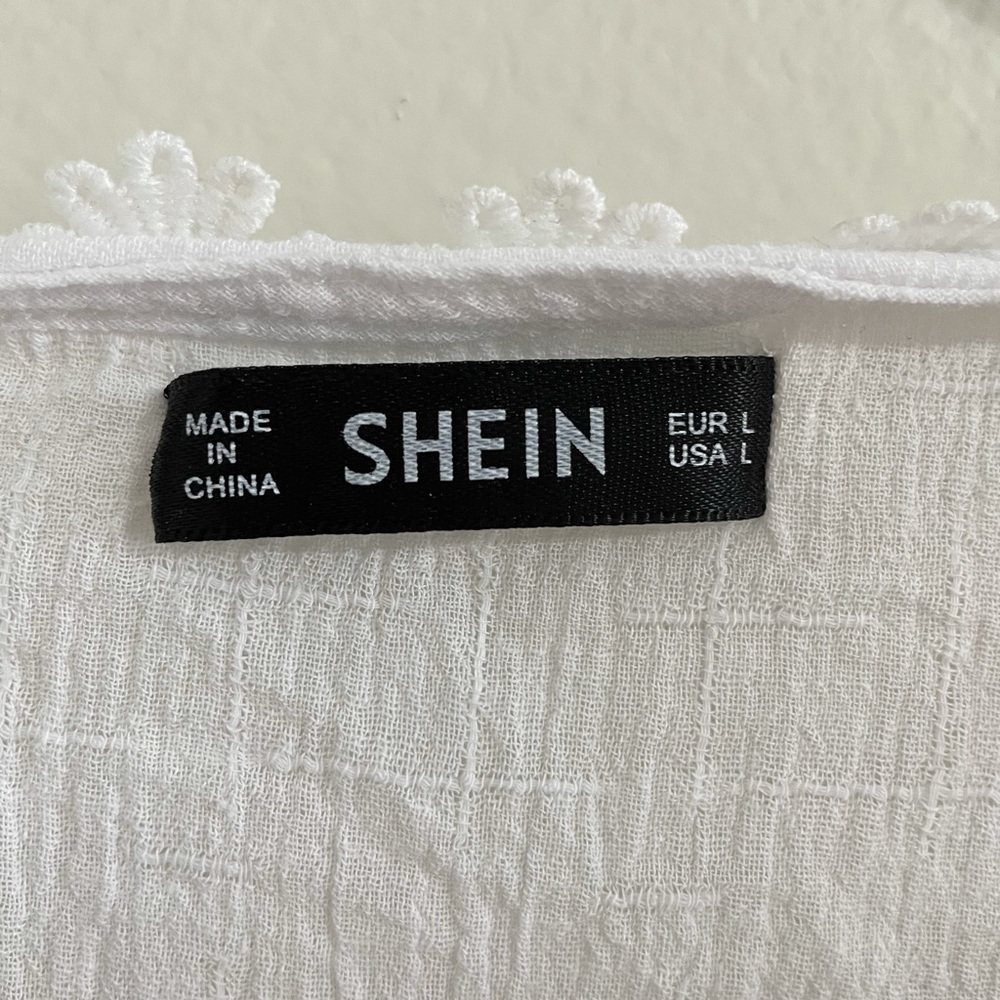 Shein white crop cover up